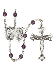 Saint Sebastian/Softball R9401-8607 6mm Rosary Available in 12 colors