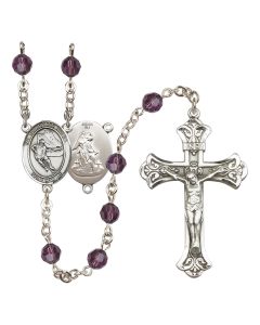Guardian Angel/Hockey R9401-8704 6mm Rosary Available in 12 colors