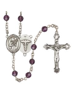 Saint Agatha / Nurse R9402-8003--9 6mm Rosary Available in 12 colors