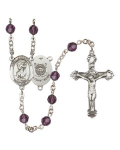 Saint Christopher / Coast Guard R9402-8022--3 6mm Rosary Available in 12 colors