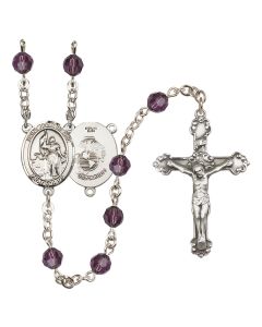 Saint Joan of Arc / Marines R9402-8053--4 6mm Rosary Available in 12 colors