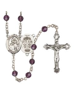 Saint Joan of Arc / Nat'l Guard R9402-8053--5 6mm Rosary Available in 12 colors