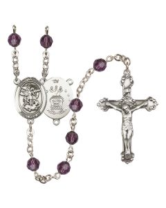 Saint Michael / Air Force R9402-8076--1 6mm Rosary Available in 12 colors