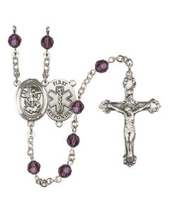 Saint Michael/1St Responder R9402-8076--11 6mm Rosary Available in 12 colors
