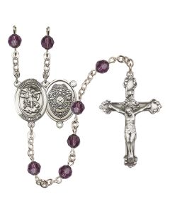 Saint Michael the Archangel/Policeman R9402-8076--13 6mm Rosary Available in 12 colors
