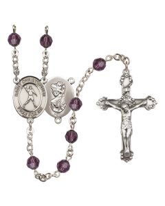 Saint Christopher/Football R9402-8151 6mm Rosary Available in 12 colors