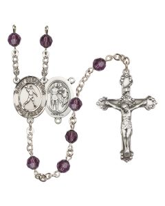 Saint Sebastian/Football R9402-8161 6mm Rosary Available in 12 colors