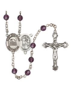Saint Sebastian/Swimming R9402-8167 6mm Rosary Available in 12 colors