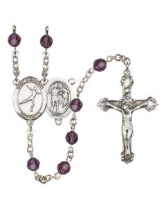 Saint Sebastian/Figure Skating R9402-8177 6mm Rosary Available in 12 colors
