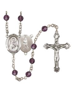 Saint Rita / Baseball R9402-8181 6mm Rosary Available in 12 colors