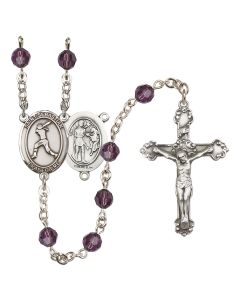 Saint Sebastian / Softball R9402-8183 6mm Rosary Available in 12 colors