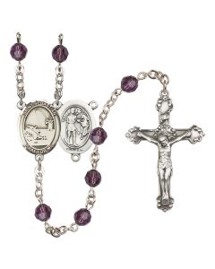 Saint Sebastian / Fishing R9402-8188 6mm Rosary Available in 12 colors