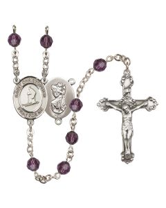 Saint Christopher / Skiing R9402-8193 6mm Rosary Available in 12 colors