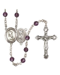 Saint Christopher / Rugby R9402-8194 6mm Rosary Available in 12 colors