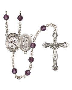 Saint Christopher / Field Hockey R9402-8195 6mm Rosary Available in 12 colors