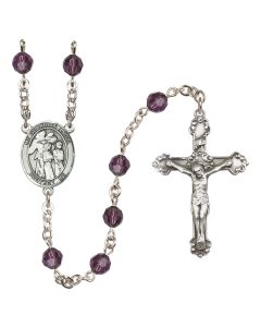 Guardian Angel w/Children R9402-8439 6mm Rosary Available in 12 colors