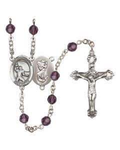 Saint Christopher / Football R9402-8501 6mm Rosary Available in 12 colors