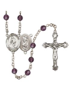 Saint Christopher/Wrestling R9402-8508 6mm Rosary Available in 12 colors