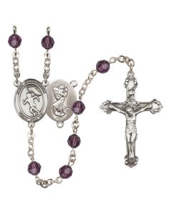 Saint Christopher/Track&Field-Women R9402-8510 6mm Rosary Available in 12 colors