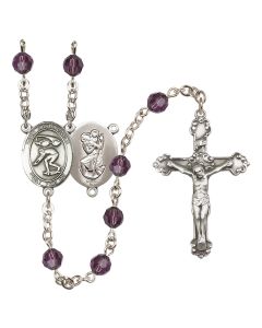 Saint Christopher/Swimming R9402-8511 6mm Rosary Available in 12 colors