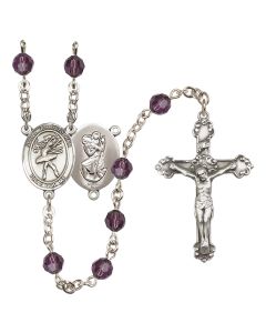 Saint Christopher/Dance R9402-8512 6mm Rosary Available in 12 colors