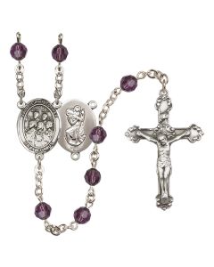Saint Christopher / Choir R9402-8514 6mm Rosary Available in 12 colors