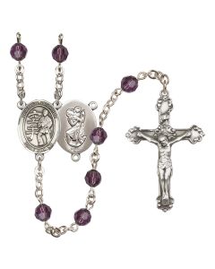 Saint Christopher / Karate R9402-8515 6mm Rosary Available in 12 colors
