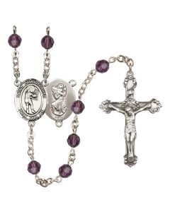 Saint Christopher/Basketball-Women R9402-8518 6mm Rosary Available in 12 colors
