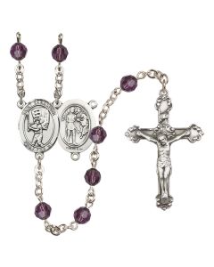 Saint Sebastian / Baseball R9402-8600 6mm Rosary Available in 12 colors