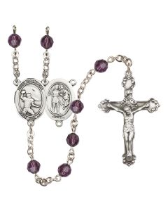 Saint Sebastian / Football R9402-8601 6mm Rosary Available in 12 colors