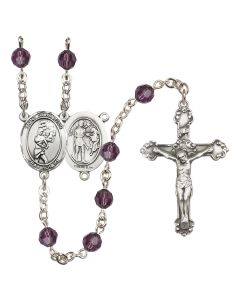 Saint Sebastian/Softball R9402-8607 6mm Rosary Available in 12 colors