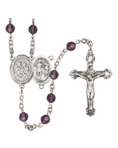 Saint Sebastian / Choir R9402-8614 6mm Rosary Available in 12 colors