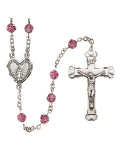 Miraculous Heart R9506#1 6mm Rosary Available in 19 colors