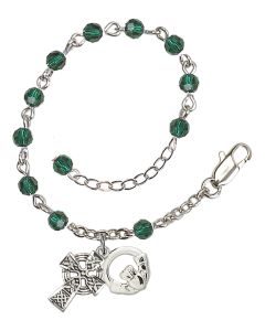 Claddagh RB0004#3 4mm Rosary Bracelet