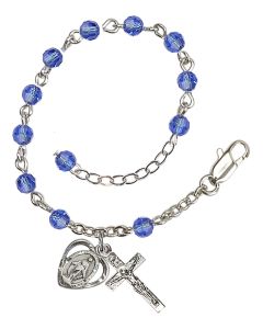 Miraculous Heart RB0004-5401 4mm Rosary Bracelet Available in 16 colors