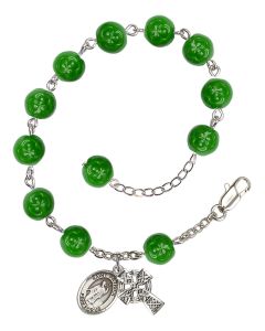 Saint Patrick RB0114 Shamrock Rosary Bracelet