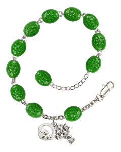 Claddagh RB0115 Shamrock Rosary Bracelet