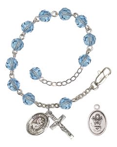Saint Christopher / Army RB0866-9022--2 6mm Rosary Bracelet Available in 19 colors