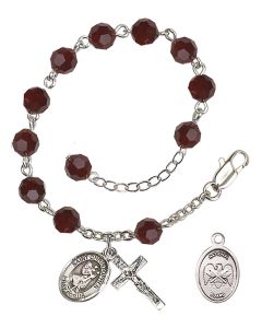 Saint Christopher / National Guard RB0866-9022--5 6mm Rosary Bracelet Available in 19 colors