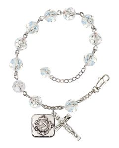 Coast Guard Diamond RB0870-1180--3 8mm Rosary Bracelet Available in 19 colors