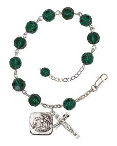 Marines Diamond RB0870-1180--4 8mm Rosary Bracelet Available in 19 colors