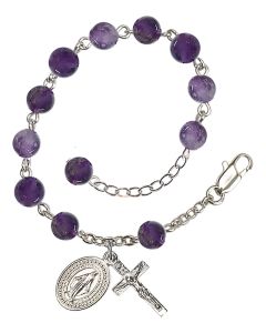 Madonna RB0936AM 6mm Rosary Bracelet Amethyst