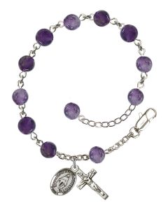 Miraculous RB0936AM  6mm Rosary Bracelet Amethyst