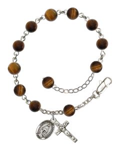 Miraculous RB093TE 6mm Rosary Bracelet Tiger Eye