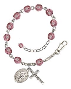 Miraculous RB2400 6mm Rosary Bracelet Available in 15 colors