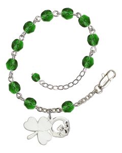 Claddagh RB2400#3 6mm Rosary Bracelet