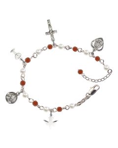 Miraculous RB3021-225/5614 4mm Rosary Bracelet