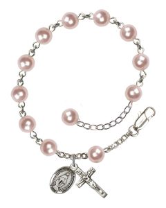 Miraculous RB5816 6mm Rosary Bracelet Rosaline Pearl