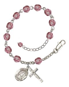 Saint Elizabeth of Hungary RB6000-9033 6mm Rosary Bracelet Available in 11 colors