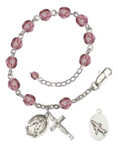 Saint Joseph of Cupertino RB6000-9057 6mm Rosary Bracelet Available in 11 colors